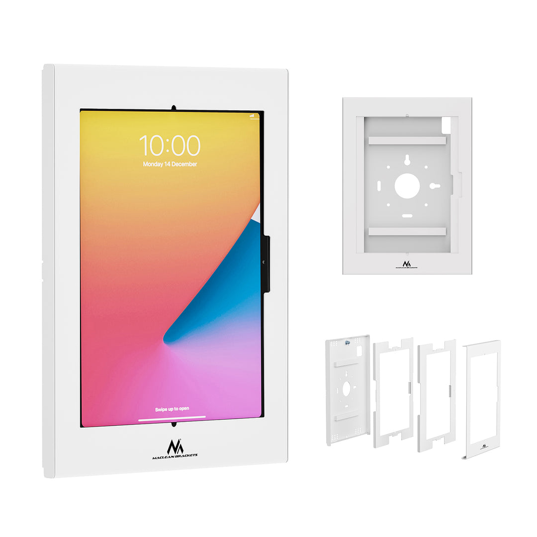 Support publicitaire pour tablette Maclean, avec système de verrouillage, 12,4" à 13", iPad Air/Pro, Samsung Tab S10+/S9+/S8+/S7+, 257 x 350 x 22 mm, MC-950 W