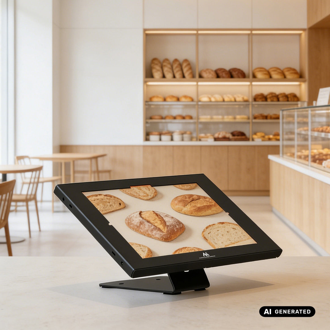 Support publicitaire pour tablette Maclean, avec système de verrouillage, 12,4" à 13", iPad Air/Pro, Samsung Tab S10+/S9+/S8+/S7+, 257 x 350 x 22 mm, MC-956 B