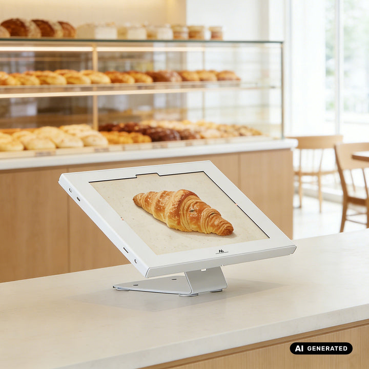 Support publicitaire pour tablette Maclean, avec système de verrouillage, 12,4"-13", iPad Air/Pro, Samsung Tab S10+/S9+/S8+/S7+, 257 x 350 x 22 mm, MC-956 W