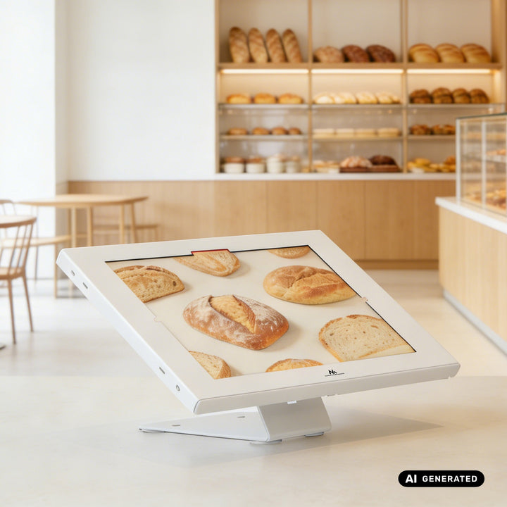 Support publicitaire pour tablette Maclean, avec système de verrouillage, 12,4"-13", iPad Air/Pro, Samsung Tab S10+/S9+/S8+/S7+, 257 x 350 x 22 mm, MC-956 W