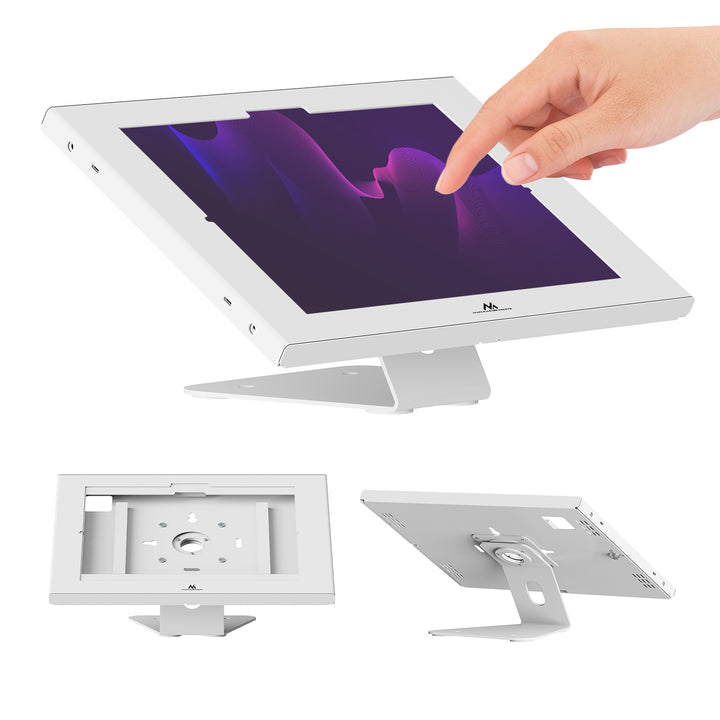 Support publicitaire pour tablette Maclean, avec système de verrouillage, 12,4"-13", iPad Air/Pro, Samsung Tab S10+/S9+/S8+/S7+, 257 x 350 x 22 mm, MC-956 W