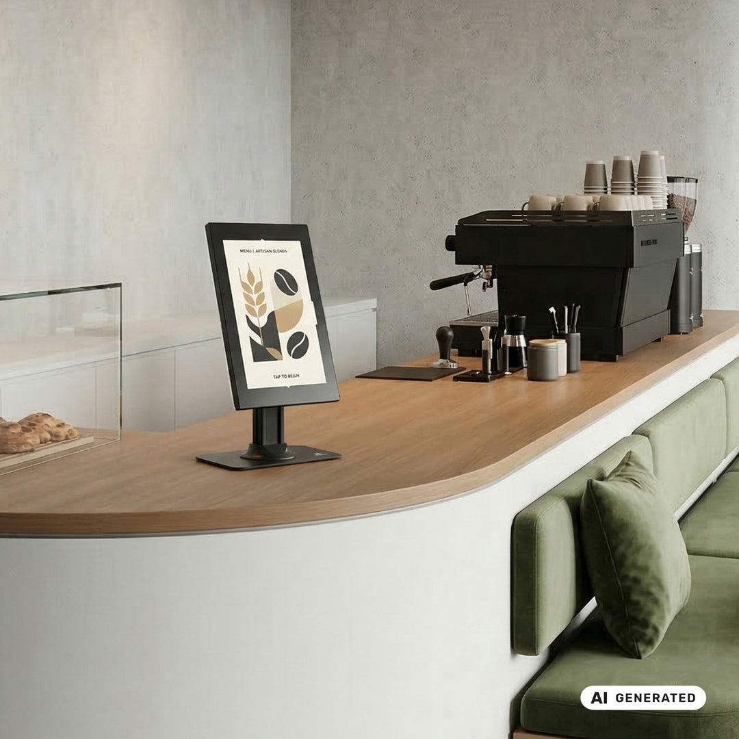 Support publicitaire pour tablette Maclean, avec système de verrouillage. 12,4" à 13", iPad Air/Pro, Samsung Tab S10+/S9+/S8+/S7+, 257 x 350 x 22 mm, MC-958 B