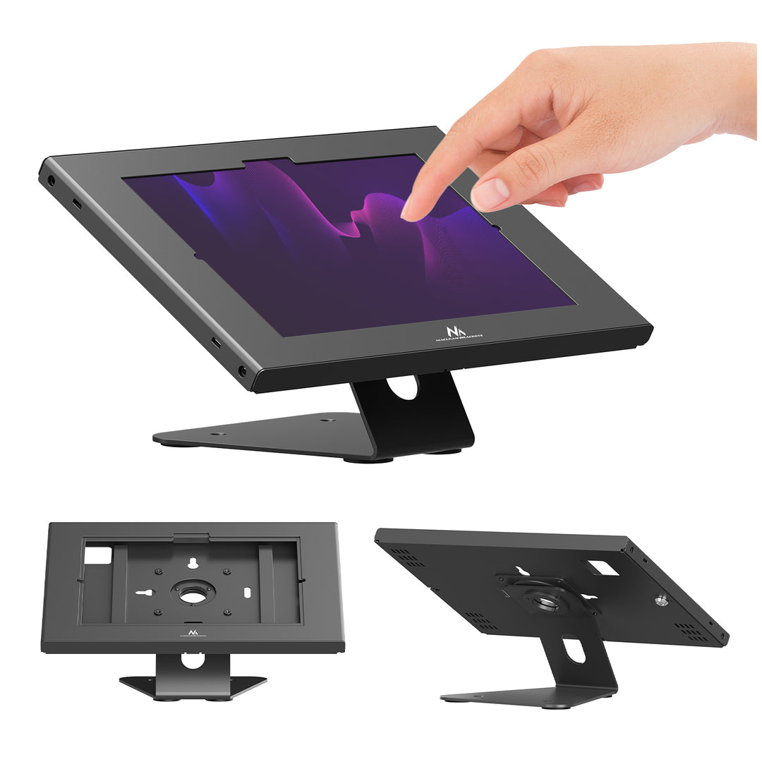 Support publicitaire pour tablette Maclean, avec système de verrouillage, 10,9"-11", iPad Air/Pro, Samsung Tab séries A et S, 220 x 323 x 22 mm, MC-957 B