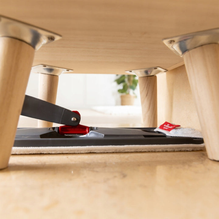 Balai à franges plat Vileda H2prO, séparation à 100 % de l'eau propre et de l'eau sale, deux réservoirs, 2 housses en microfibre, embout 360°, 175774