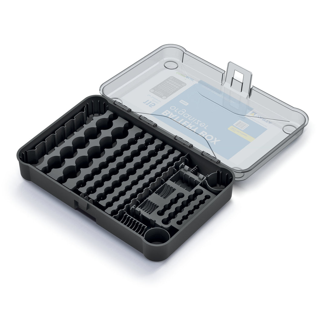 Organiseur à piles GreenBlue Varta Box GB189 + 22 piles AA Varta Industrial + 25 piles AAA Varta Industrial + 4 piles CR2032 lithium Varta