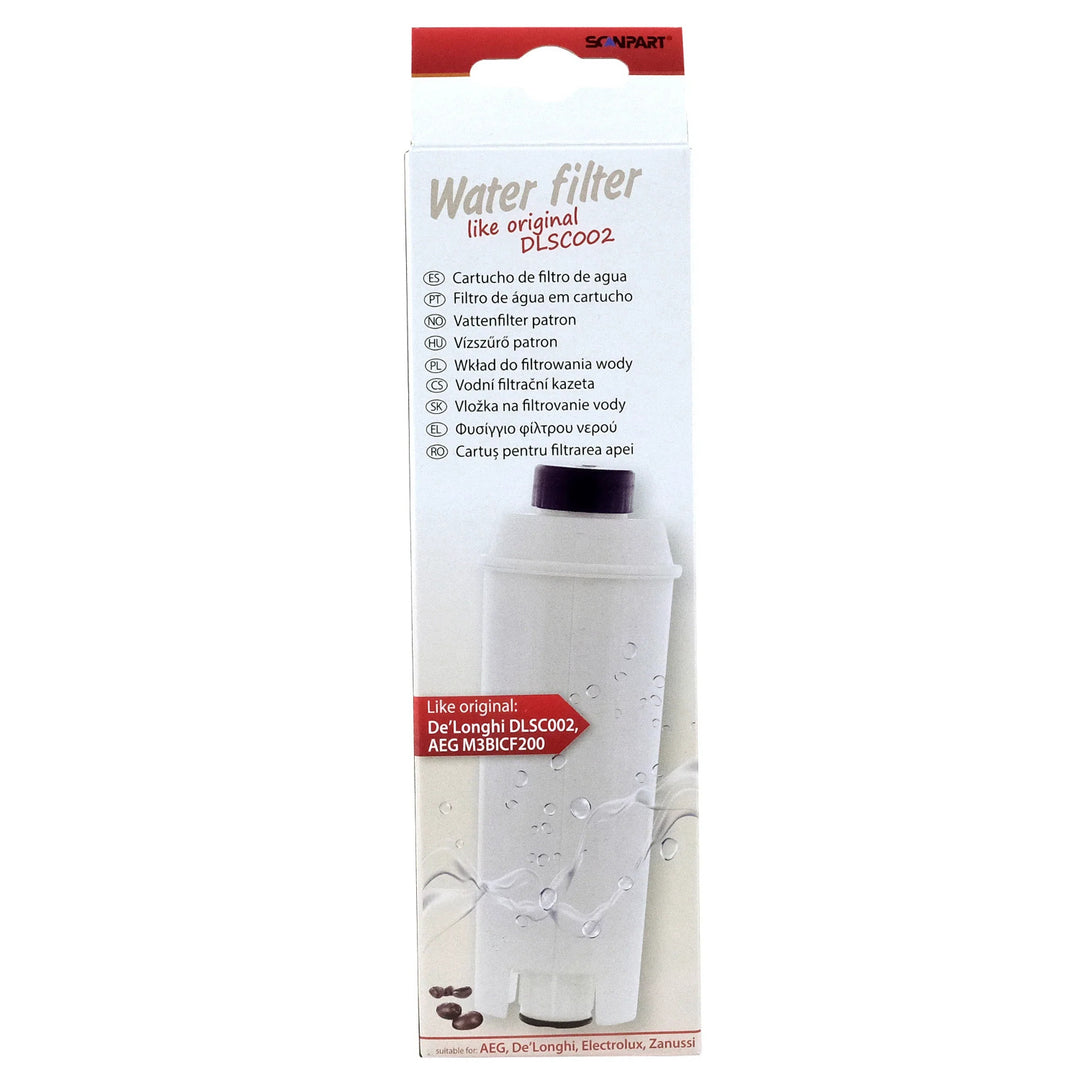 Filtre à eau pour machines à café expresso DeLonghi Scanpart, 2 pièces