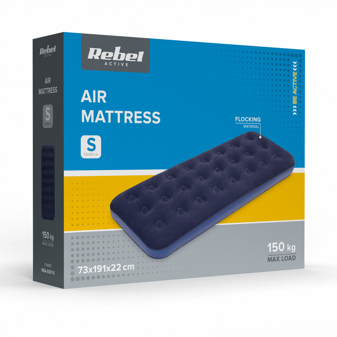 Matelas gonflable simple REBEL ACTIVE, dimensions 191 x 73 x 22 cm, RBA-5001-S