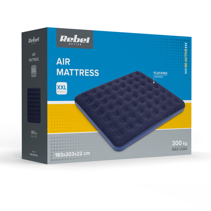 Matelas gonflable double REBEL ACTIVE, dimensions 203 x 183 x 22 cm, RBA-5001-XXL