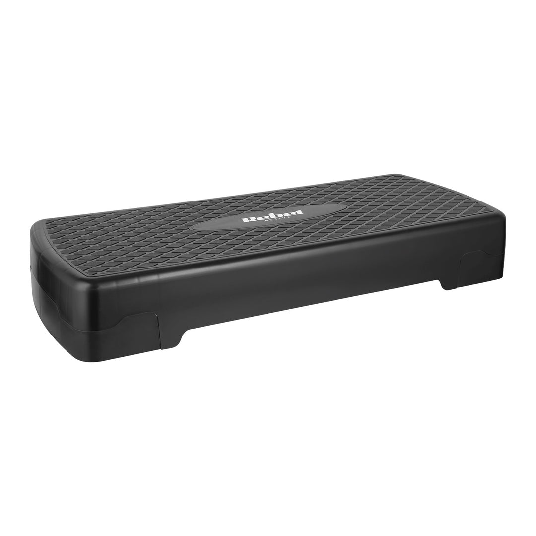Step pour aérobic et fitness Rebel Active, 3 niveaux, 68 cm, noir, RBA-3227-BK