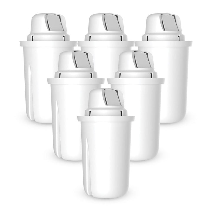 Lot de 6 filtres pour carafe filtrante Dafi, cartouche Classic, capacité jusqu'à 150 litres d'eau, réduisent la dureté de l'eau, D.WF.DAFI.5+1.P