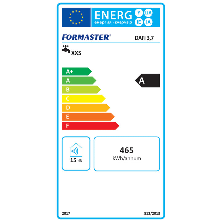 Chauffe-eau instantané Dafi, à installer sous le lavabo, avec raccord, 3,7 kW, 230 V