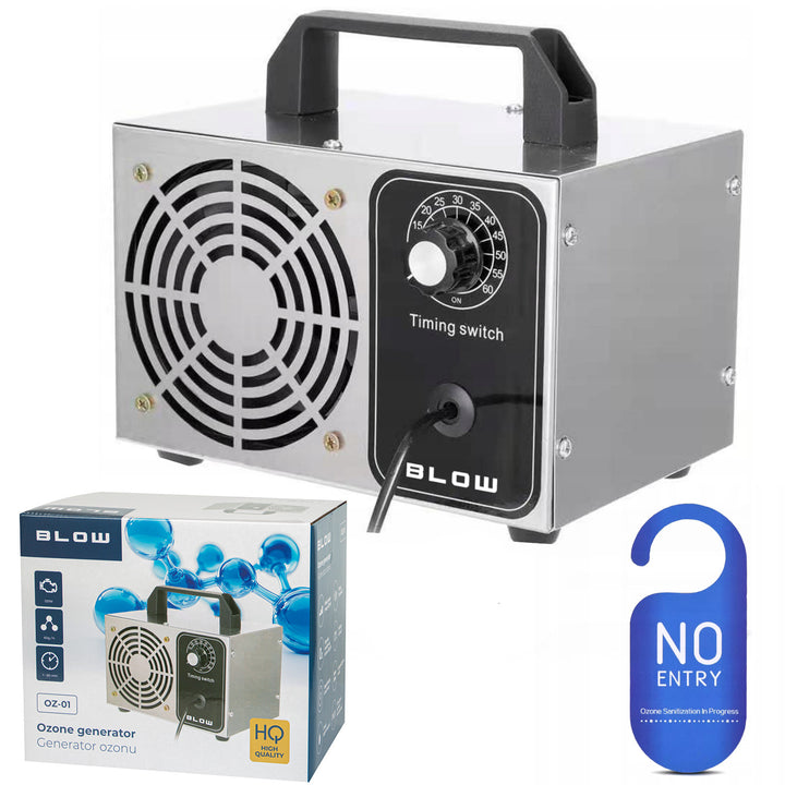 Générateur d'ozone Blow, capacité 60000 mg/h, puissance 120W, faible consommation d'énergie, long câble, durée de fonctionnement réglable, 4 plaques d'ozonisation, 67-300#