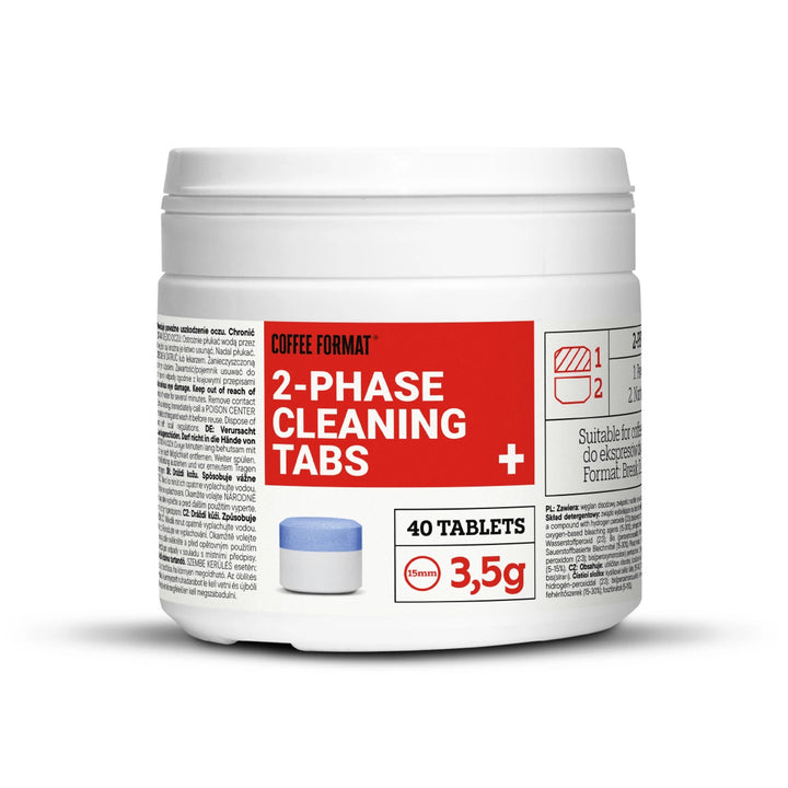 Comprimés pour nettoyer la machine à café, 2-phase Cleaning TABS+ 40x3,5g Coffee Format
