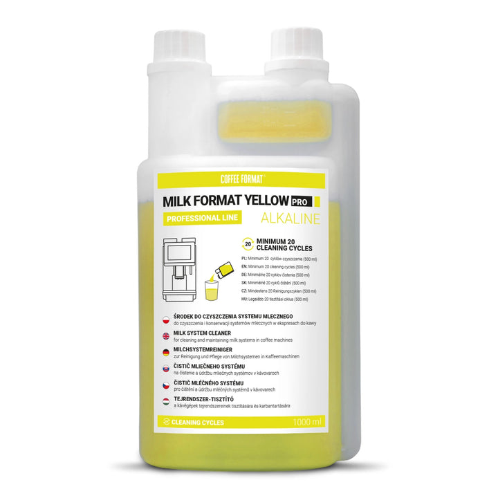 Produit nettoyant pour système laitier 1 l, Coffee Format MILK FORMAT YELLOW PRO