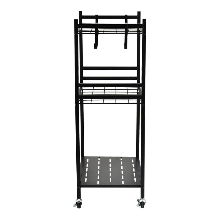 Support / chariot mobile pour outils de jardin Maclean, noir, dimensions 43 x 30 x 79 cm, charge max. 20 kg, MC-138