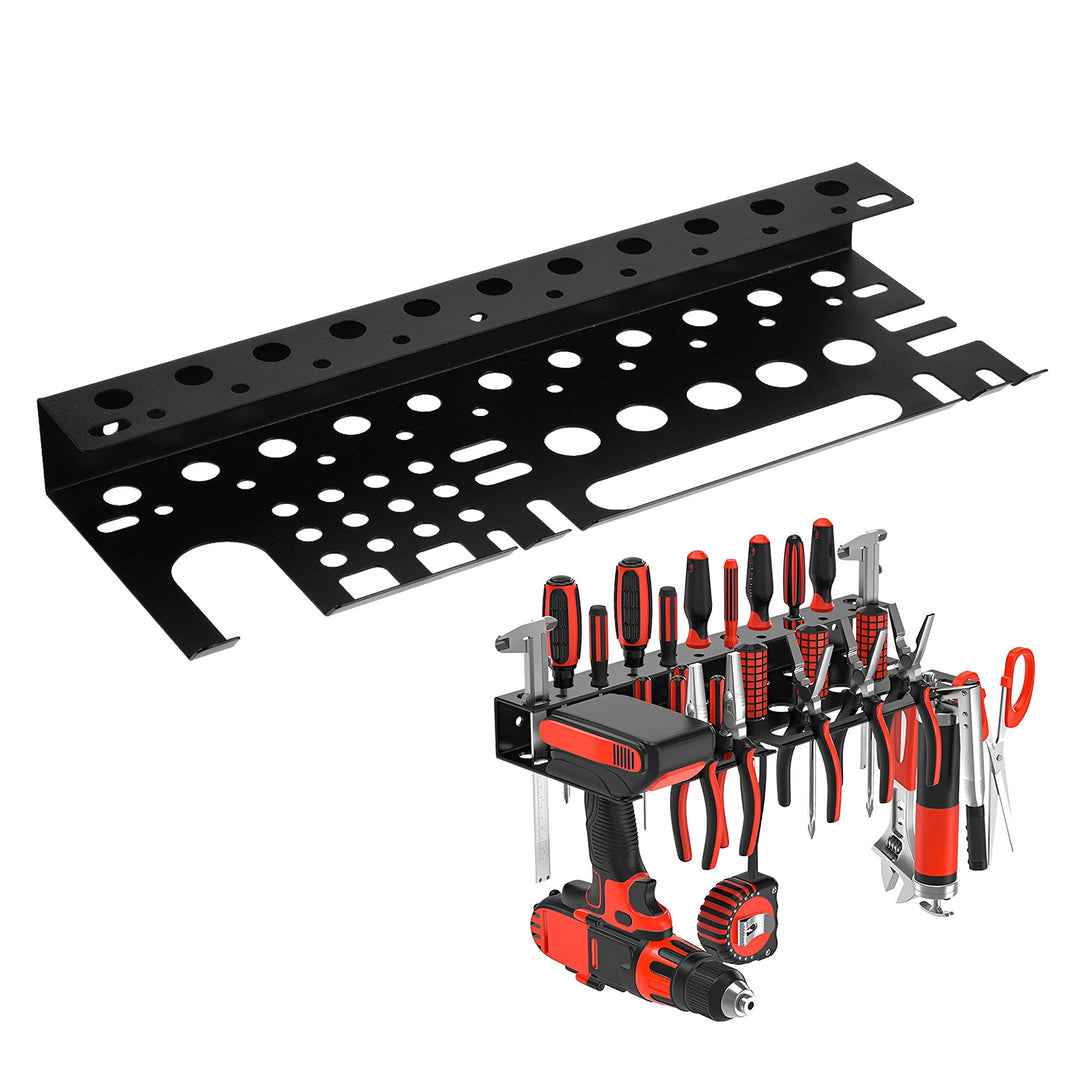 Organiseur mural / étagère à outils Maclean, noir, dimensions 40 x 14,5 x 4,6 cm, charge max. 30 kg, MC-141