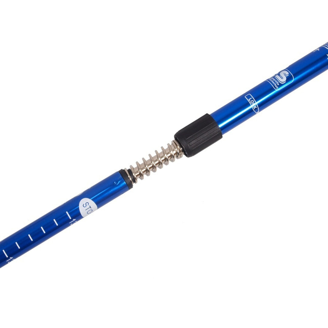 Bâtons de marche nordique en aluminium télescopiques, 65-135 cm, bleus, 2 paires
