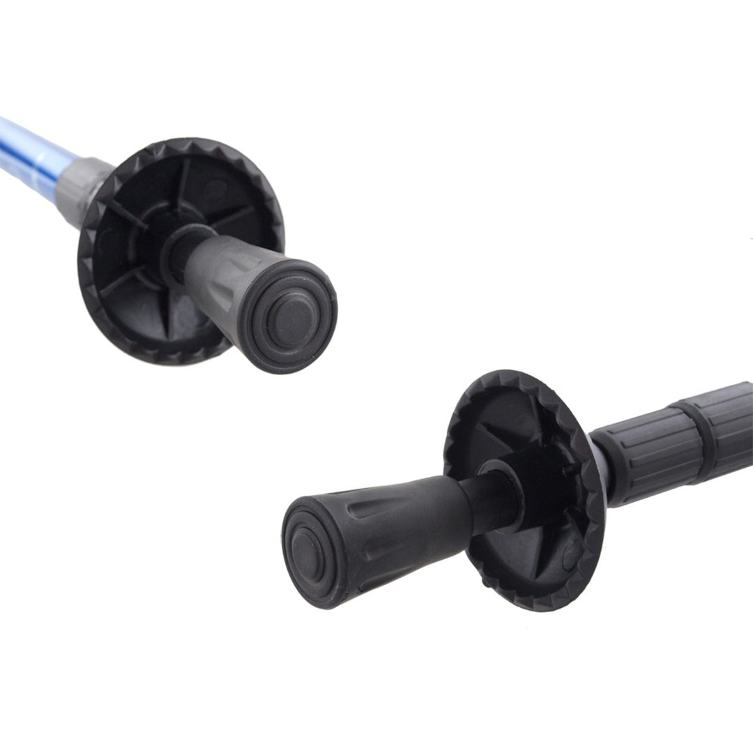 Bâtons de marche nordique en aluminium télescopiques, 65-135 cm, bleus, 2 paires