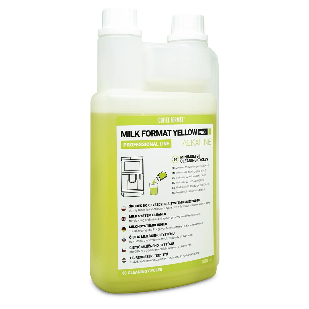 Produit de nettoyage pour système à lait, 2 x 1 l, Coffee Format MILK FORMAT YELLOW PRO