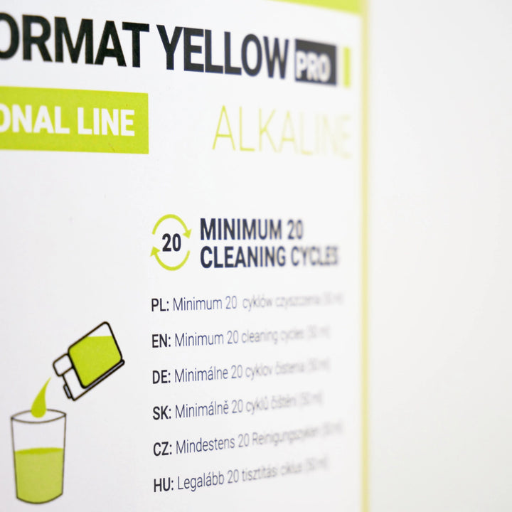 Produit de nettoyage pour système à lait, 2 x 1 l, Coffee Format MILK FORMAT YELLOW PRO