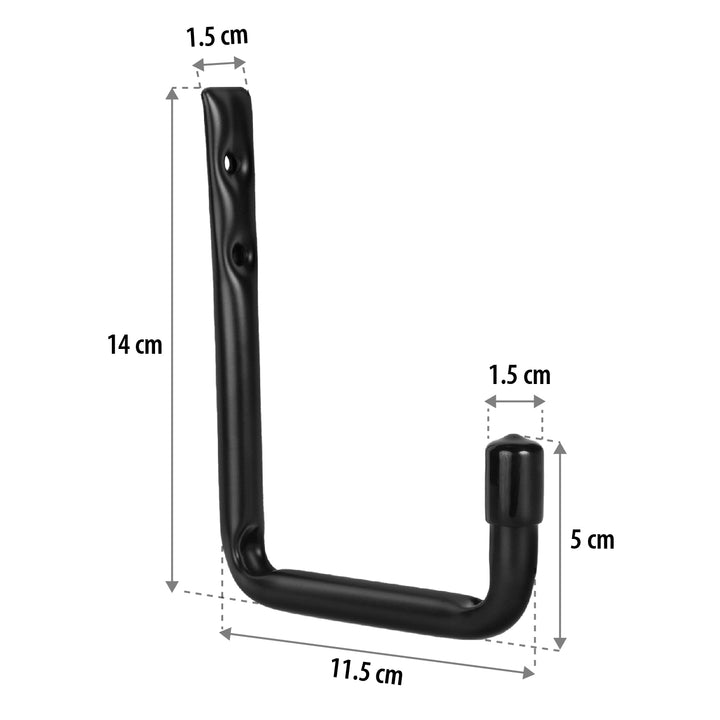 Lot de 4 supports muraux Maclean, pour pneus, roues, échelle, vélo, en acier, charge maximale de 22 kg par support, MC-488
