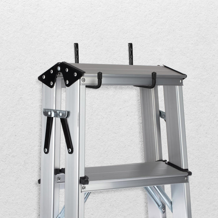 Lot de 6 supports muraux Maclean, pour pneus, roues, échelle, vélo, en acier, charge max. 22 kg par support, MC-488
