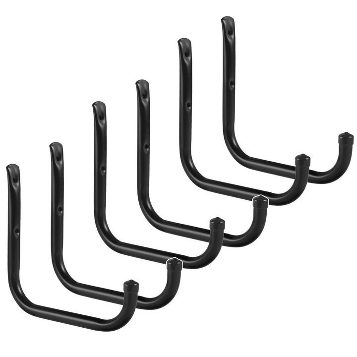 Lot de 6 supports muraux Maclean pour pneus, roues, échelles, vélos, en acier, charge maximale de 22 kg par support, MC-487