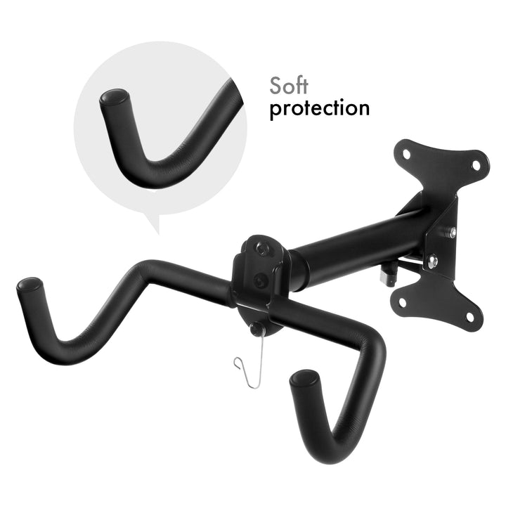 Support mural pour vélos Maclean, horizontal, en acier, charge maximale 30 kg, MC-484, lot de 4