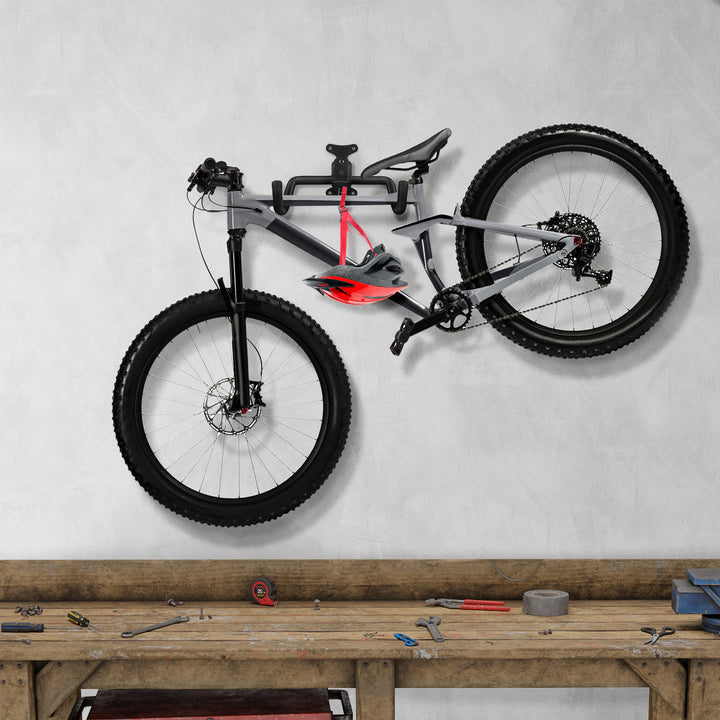 Support mural pour vélos Maclean, horizontal, en acier, charge maximale 30 kg, MC-484, lot de 4