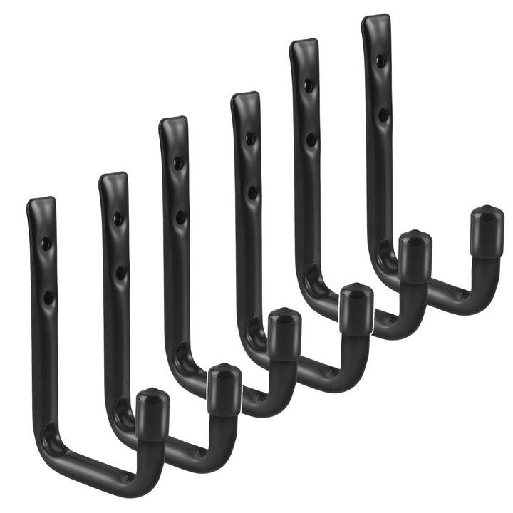 Lot de 6 supports muraux Maclean pour pneus, roues, échelles, vélos, en acier, charge maximale de 22 kg par support, MC-489