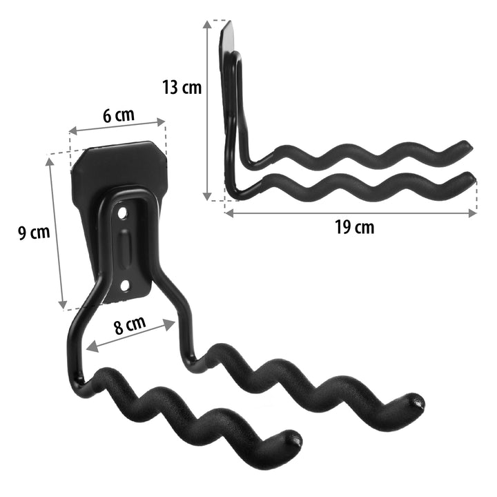Support mural Maclean, pour outils, roues, échelle, vélo, en acier, charge max. 30 kg, MC-486, lot de 3