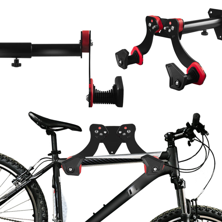 Support mural pour vélo Maclean, en acier, charge maximale 30 kg, MC-449, lot de 3