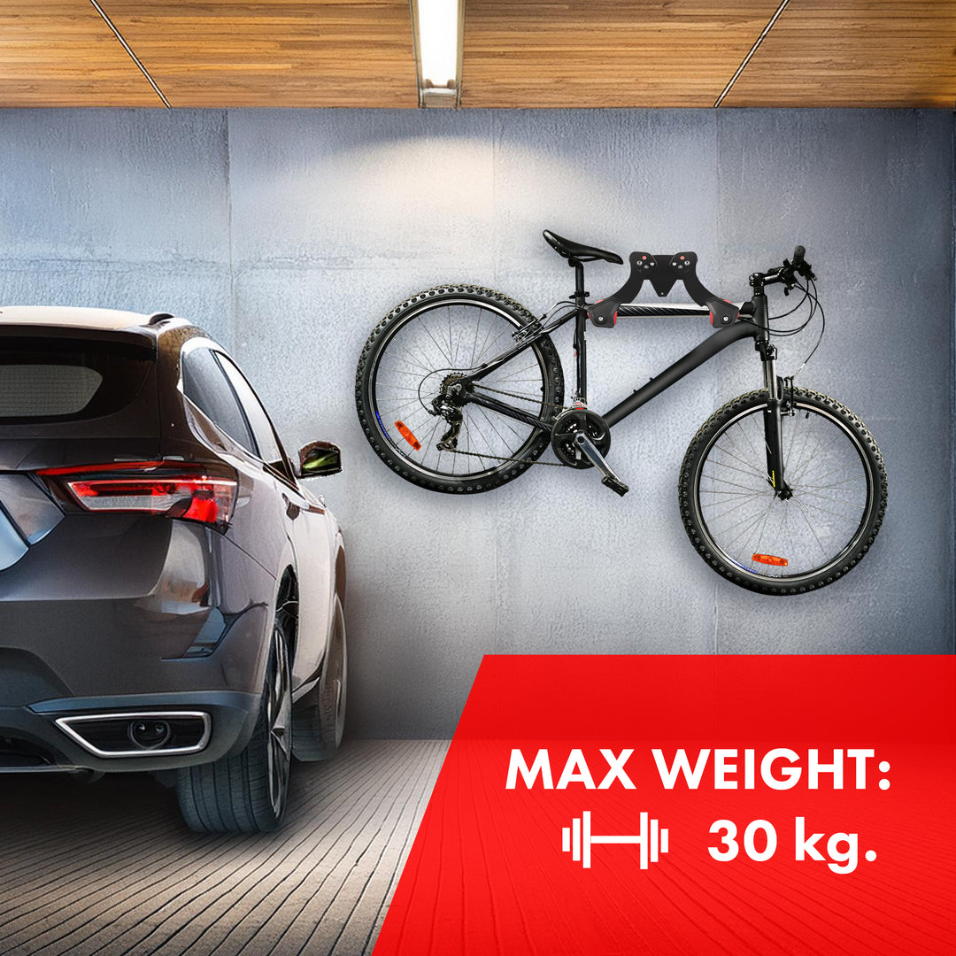 Support mural pour vélo Maclean, en acier, charge maximale 30 kg, MC-449, lot de 4