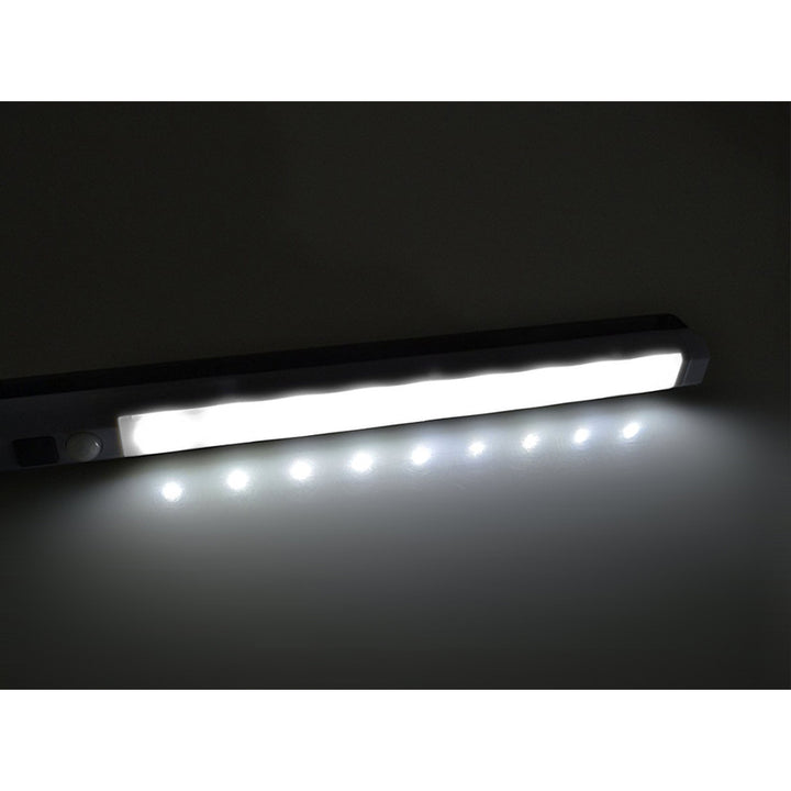 2 lampes LED Maclean pour cuisine, à fixer sous les placards, 9 LED SMD, à piles, capteur PIR marche/arrêt, MCE166 + 6 piles R-06 R06 AA LR06 1,5 V VARTA Longlife Power