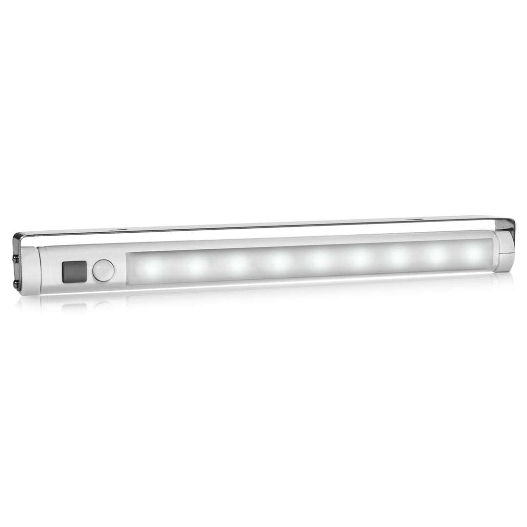 2 lampes LED Maclean pour cuisine, à fixer sous les placards, 9 LED SMD, à piles, capteur PIR marche/arrêt, MCE166 + 6 piles R-06 R06 AA LR06 1,5 V VARTA Longlife Power