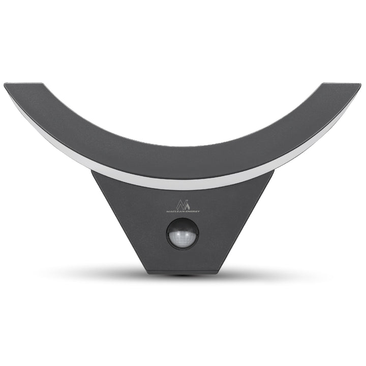 Lampe LED avec détecteur de mouvement Maclean, détecteur de mouvement infrarouge, couleur grise, 10 W, IP54, 800 lm, MCE290 GR, lot de 2