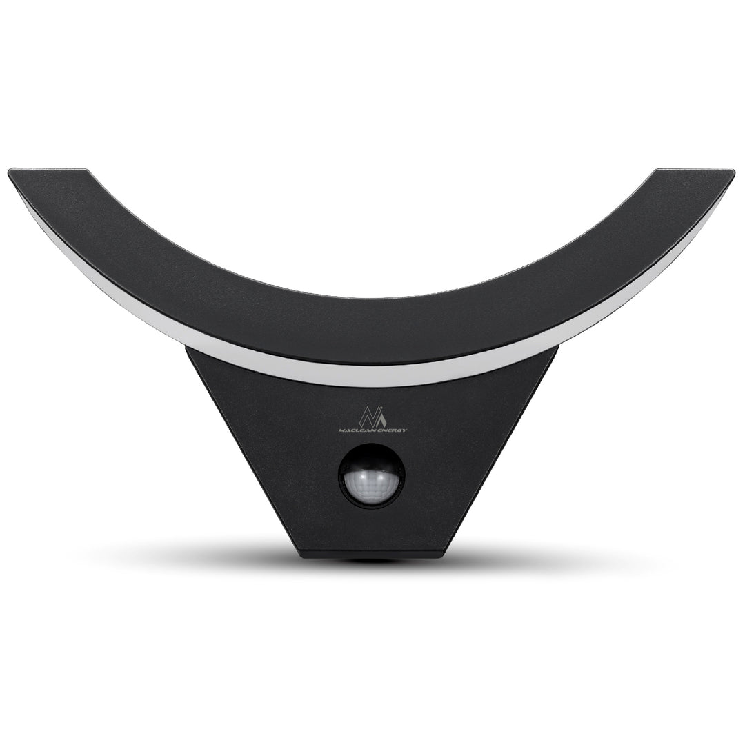Lampe LED avec détecteur de mouvement Maclean, détecteur de mouvement infrarouge, couleur noire, 10 W, IP54, 800 lm, MCE290 B, lot de 2