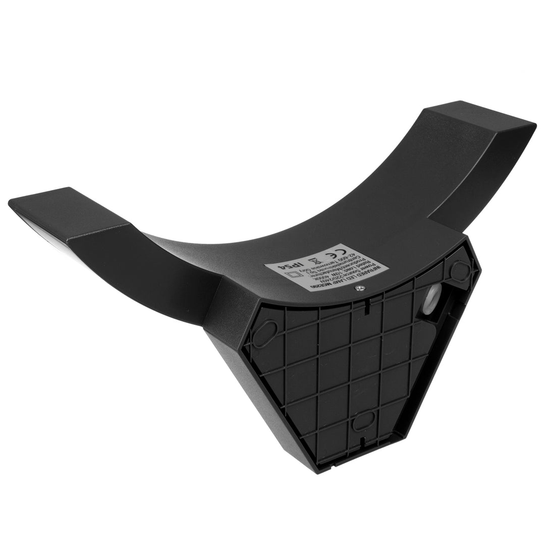 Lampe LED avec détecteur de mouvement Maclean, détecteur de mouvement infrarouge, couleur noire, 10 W, IP54, 800 lm, MCE290 B, lot de 4