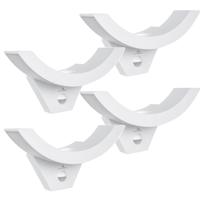 Lampe LED avec détecteur de mouvement Maclean, capteur PIR, couleur blanche, 10 W, IP54, 800 lm, MCE290 W, lot de 4