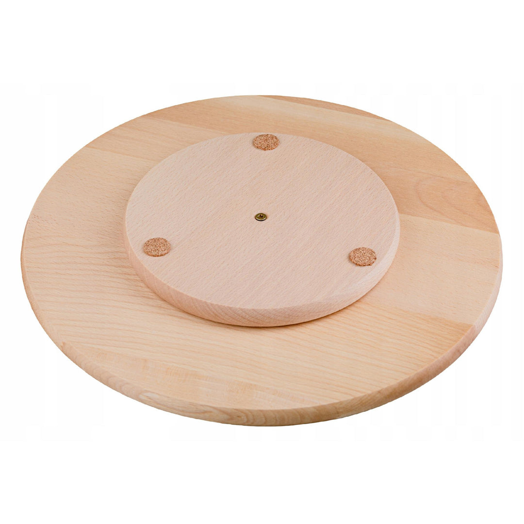 Plateau tournant Practic, pour servir des amuse-bouches ou des pizzas, en bois de hêtre, diamètre 40 cm, 20090700
