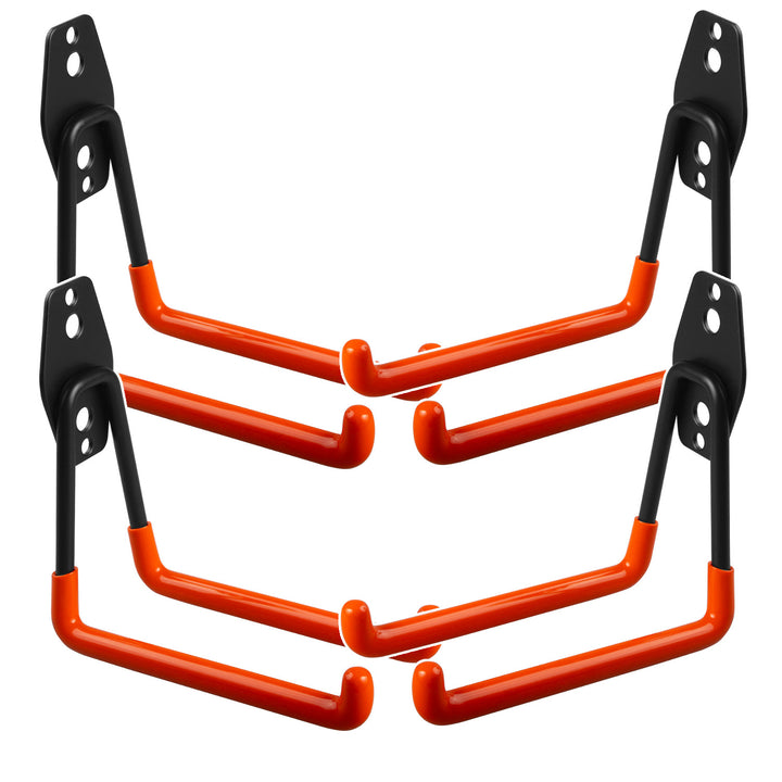 Support mural / crochet de rangement pour garage Maclean, pour pneus, outils de jardinage, échelle, tuyaux, vélo, charge max. 50 kg, MC-443, lot de 4