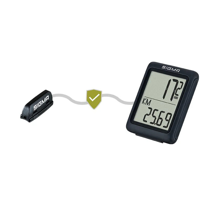 Compteur de vélo Sigma BC 5.0 WR, étanche, résistant aux intempéries, grand écran lisible, 5 fonctions de base