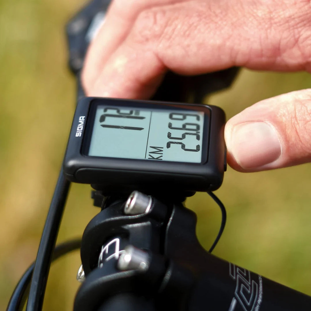 Compteur de vélo Sigma BC 5.0 WR, étanche, résistant aux intempéries, grand écran lisible, 5 fonctions de base