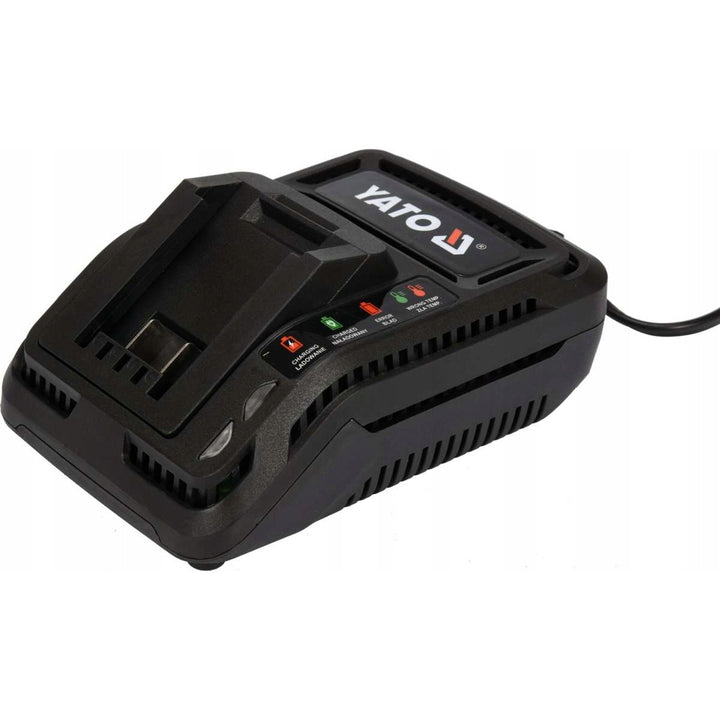 Pistolet à graisse sans fil Yato, livré avec un chargeur et une batterie de 3 Ah, pression de 620 bars, éclairage de travail LED intégré, puissance élevée et débit de 284 g/min, YT-07020
