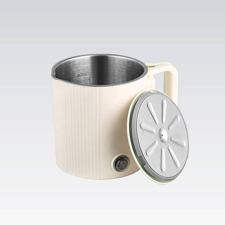 Bouilloire électrique / casserole de voyage Maestro, 2 en 1, capacité 0,8 L, puissance 600 W, poignée rabattable, commutateur de tension 110 V/230 V, couleur beige, MR-009-BEIGE