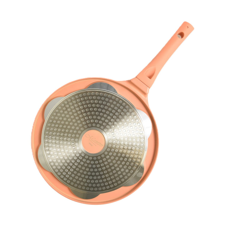 Poêle à crêpes Maestro, motif « emoticône », diamètre 26 cm, revêtement antiadhésif, poignée en silicone, compatible avec tous les types de cuisinières, MR-1222-B