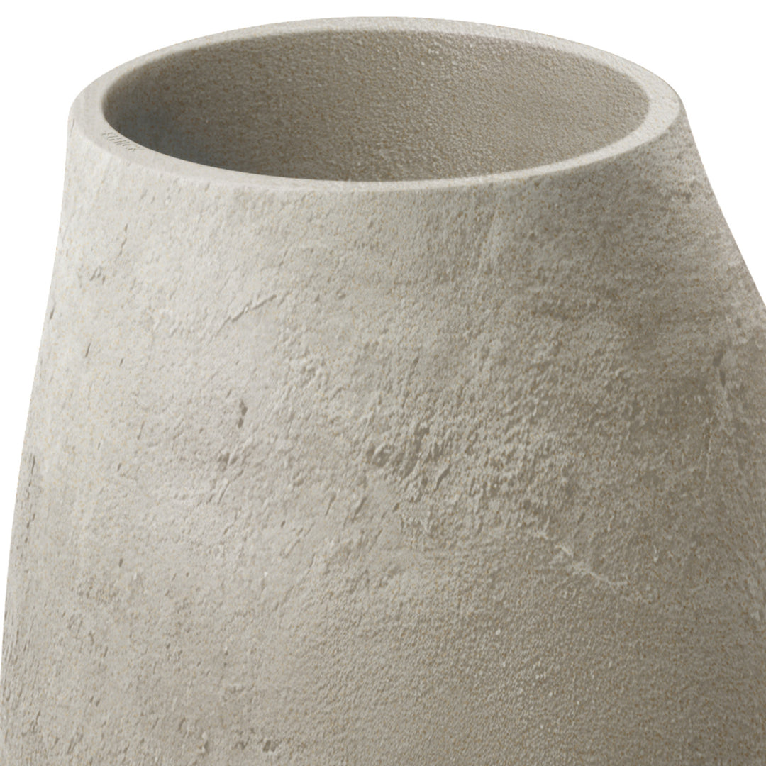 Pot Ethick Epocco Bold, diamètre 48 cm, hauteur 60 cm, finition mate, résistant aux intempéries, trou de drainage, couleur sable, TEP48B-101GR