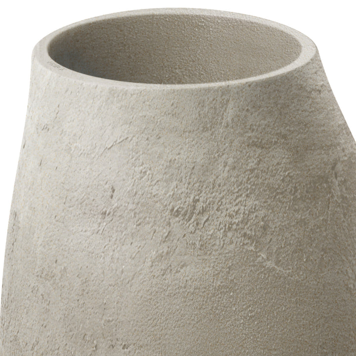 Pot Ethick Epocco Bold, diamètre 48 cm, hauteur 60 cm, finition mate, résistant aux intempéries, trou de drainage, couleur sable, TEP48B-101GR