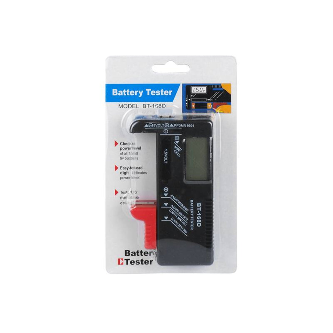 Testeur numérique de piles et de batteries rechargeables Lamex, écran LCD, format compact, ne nécessite aucune source d'alimentation supplémentaire