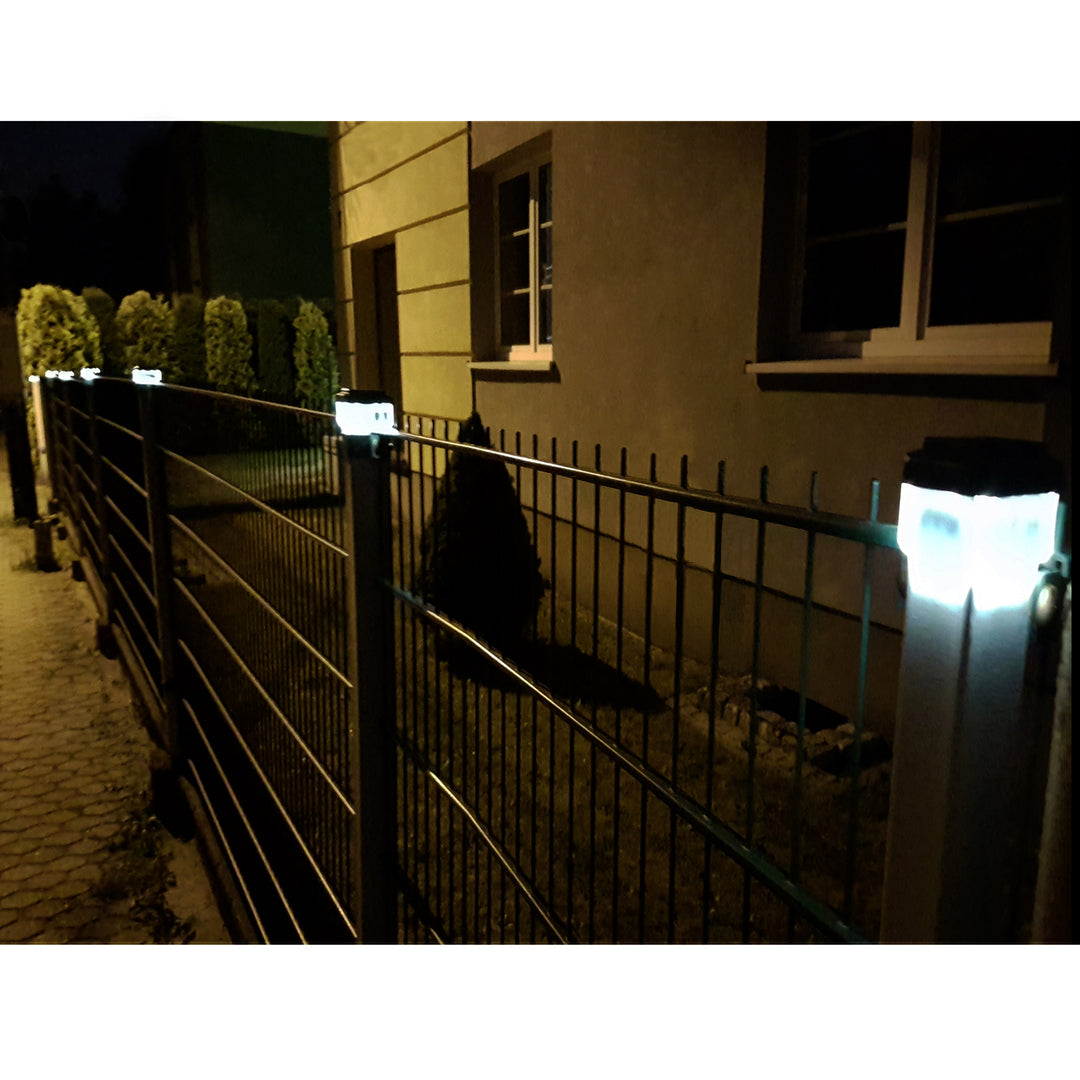 Lampe solaire LED sur poteau GreenBlue, 60 x 60 mm, auvent en forme d'enveloppe, GB126, 2 pièces